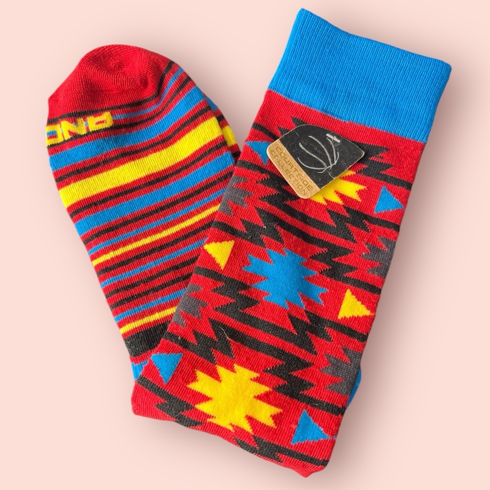 AND1 Courtside Collection Men’s Crew Socks ( Aztec Design)